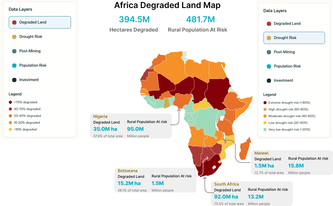 Africa Degraded Land Map